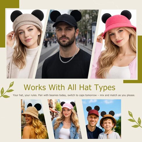 Magnetic Mouse Ears Attach to Any Hat Mouse Ears for Men Women Boys and Girls Mouse Ears Magnetic Ears for Caps in Saudi Arabia