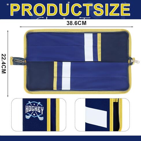 Soulchen 15 x 4.5 Inches Durable Hockey Skate Blade Guards Bag with Customizable Nameplate Waterproof Ice Hockey Stick Blade Protector in Saudi Arabia