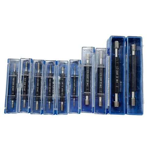 10 PCS Double Threaded Screw Plug Gauge Set High Precision GO NO GO Screw Plug Gauge ANSI Standard and Class 2B Thread Gauge Set with Box in Saudi Arabia