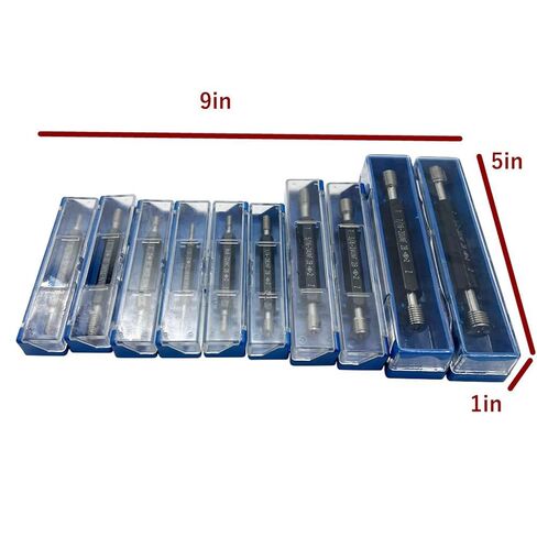 10 PCS Double Threaded Screw Plug Gauge Set High Precision GO NO GO Screw Plug Gauge ANSI Standard and Class 2B Thread Gauge Set with Box in Saudi Arabia