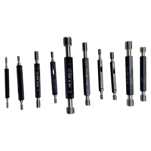 10 PCS Double Threaded Screw Plug Gauge Set High Precision GO NO GO Screw Plug Gauge ANSI Standard and Class 2B Thread Gauge Set with Box in Saudi Arabia