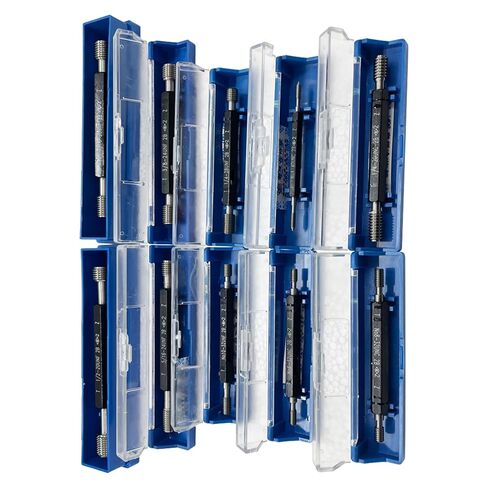 10 PCS Double Threaded Screw Plug Gauge Set High Precision GO NO GO Screw Plug Gauge ANSI Standard and Class 2B Thread Gauge Set with Box in Saudi Arabia