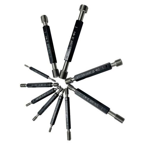 10 PCS Double Threaded Screw Plug Gauge Set High Precision GO NO GO Screw Plug Gauge ANSI Standard and Class 2B Thread Gauge Set with Box in Saudi Arabia