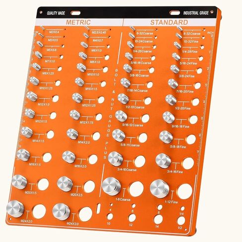 54 Nut Thread Gauges Checker Standard and Metric Checker Used A Standard Gauge to Set Pitch and Thread for The Chaser Thread Gauge with 22 Standard and 24 Metric Bolt and 8 Drill Bit Gauge in Saudi Arabia
