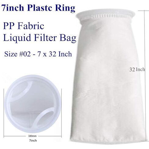 Felt Filter Bag 10 Micron - 7 inch Ring 7 x 32 Inch Long - Liquid Water Filter Sock - 1 Pack (10 Micorn - 7" x 32") in Kuwait