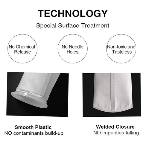 Felt Filter Bag 10 Micron - 7 inch Ring 7 x 32 Inch Long - Liquid Water Filter Sock - 1 Pack (10 Micorn - 7" x 32") in Kuwait