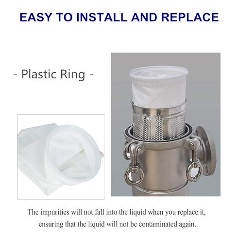 Felt Filter Bag 10 Micron - 7 inch Ring 7 x 32 Inch Long - Liquid Water Filter Sock - 1 Pack (10 Micorn - 7" x 32") in Kuwait