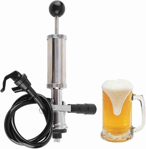 Tyenaza 4 In Heavy Duty Metal Beer Keg Tap Pump, Draft Beer Picnic Tap Party Pump with Squeeze Trigger, for Parties Picnics, Home Beer Dispensing (S type) in Saudi Arabia