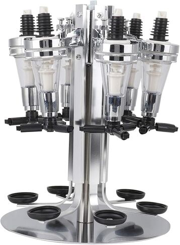 6-Bottle Rotating Liquor Dispenser for Home Bar - Wall Mounted Alcohol Dispenser Station, Bar Accessories in Saudi Arabia