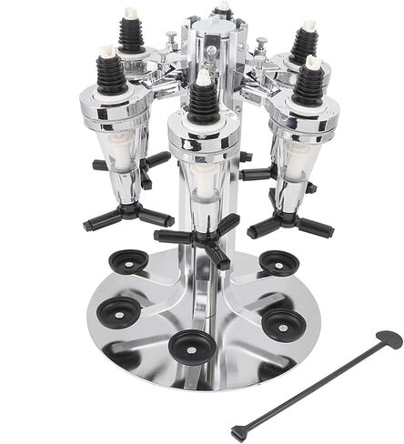 6-Bottle Rotating Liquor Dispenser for Home Bar - Wall Mounted Alcohol Dispenser Station, Bar Accessories in Saudi Arabia