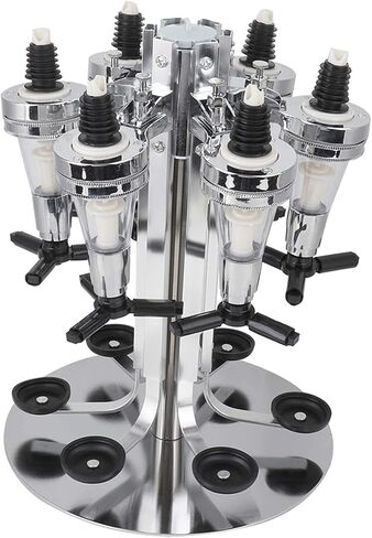 6-Bottle Rotating Liquor Dispenser for Home Bar - Wall Mounted Alcohol Dispenser Station, Bar Accessories in Saudi Arabia