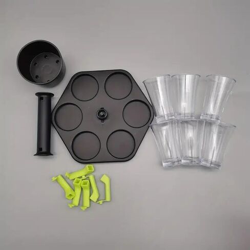 6 Shot Glass Dispenser & Holder, 1 Set Multifunctional Shot Dispenser with 6 Glasses, Cocktail for Outdoor Party & Bar in Saudi Arabia
