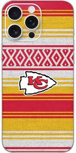 ملصق هاتف Skinit متوافق مع iPhone 16 Pro Max - تصميم NFL Kansas City Chiefs Trailblazer مرخص رسميًا in Saudi Arabia