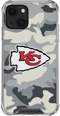 Skinit Clear Phone Case Compatible with iPhone 13 Mini - Officially Licensed NFL Kansas City Chiefs Camo Design in Saudi Arabia