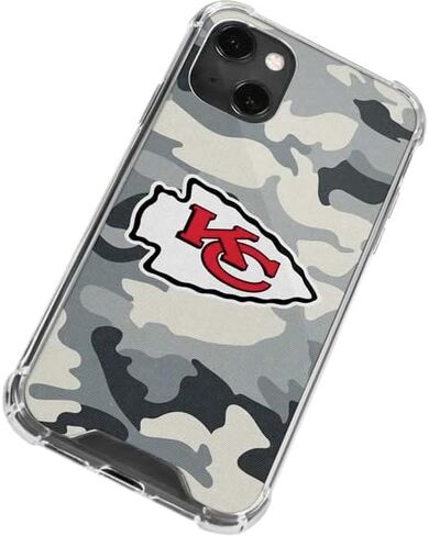 Skinit Clear Phone Case Compatible with iPhone 13 Mini - Officially Licensed NFL Kansas City Chiefs Camo Design in Saudi Arabia