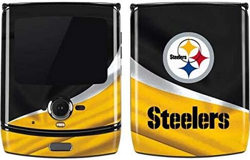 Skinit Decal Phone Skin Compatible with Motorola RAZR - Officially Licensed NFL Pittsburgh Steelers Design in Saudi Arabia
