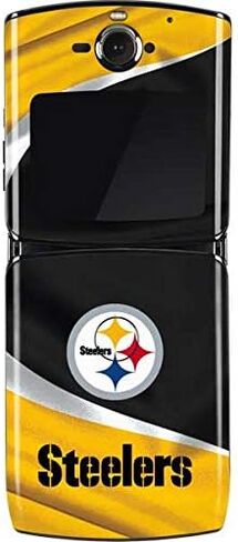 Skinit Decal Phone Skin Compatible with Motorola RAZR - Officially Licensed NFL Pittsburgh Steelers Design in Saudi Arabia