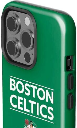 حافظة هاتف Skinit Impact متوافقة مع iPhone 15 Pro - مرخصة رسميًا من NBA Boston Celtics Standard - تصميم أخضر in Saudi Arabia