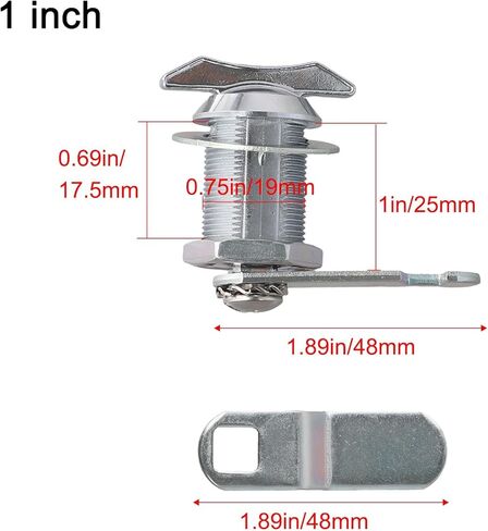 Thumb Operated Cam Lock Latch for RV for Marine Compartment Doors, Offset and Straight Cam, Durable Zinc Alloy (2 pcs) in Saudi Arabia