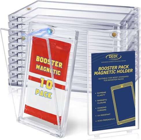 DEDC 10 pack Booster Pack Protector One Touch Card حامل- UV Magnetic Back Backdle Back Pack Pack حامل in Kuwait