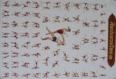 by soljo Set of 3 Muay Thai Training Moves Boxing Sport Poster 78 cm X 54 cm (New) in Saudi Arabia