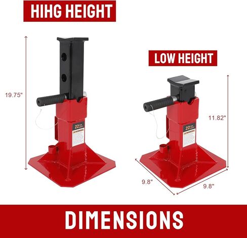 22 Ton (44,000 lbs) Jack Stands (1 Pair), Heavy Duty Pin Type Professional Car Jack Stand with Lock,Wide Base Safety Design for Supporting Trucks, Trailers and Equipment,Blue in Saudi Arabia