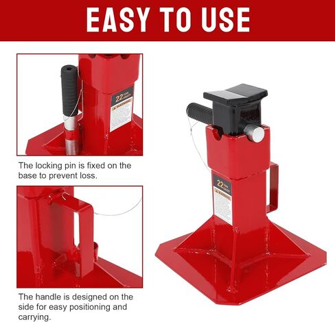 22 Ton (44,000 lbs) Jack Stands (1 Pair), Heavy Duty Pin Type Professional Car Jack Stand with Lock,Wide Base Safety Design for Supporting Trucks, Trailers and Equipment,Blue in Saudi Arabia