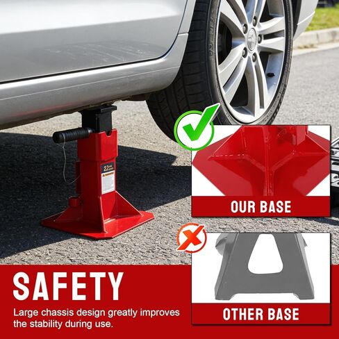 22 Ton (44,000 lbs) Jack Stands (1 Pair), Heavy Duty Pin Type Professional Car Jack Stand with Lock,Wide Base Safety Design for Supporting Trucks, Trailers and Equipment,Blue in Saudi Arabia