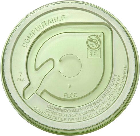 أغطية أكواب باردة قابلة للتحلل من سلسلة 96 من فيجوير، علبة مكونة من 1000 قطعة، غطاء شفاف، مصنوع من بلاستيك نباتي متجدد من جيش التحرير الشعبى الصينى، شفاف للرؤية in Kuwait