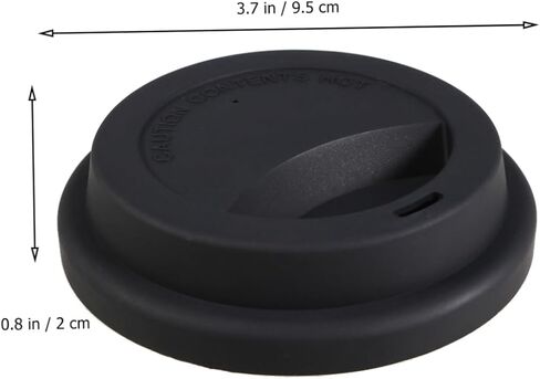 BESTOYARD Reusable Silicone Coffee Mug Lids Set of 4 with Drinking Hole and Air Vent Leak-Resistant Cup Covers for Hot and Cold Beverage Travel Cups 3.74In Diameter in Saudi Arabia