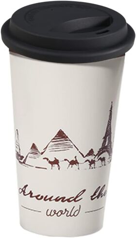 BESTOYARD Reusable Silicone Coffee Mug Lids Set of 4 with Drinking Hole and Air Vent Leak-Resistant Cup Covers for Hot and Cold Beverage Travel Cups 3.74In Diameter in Saudi Arabia