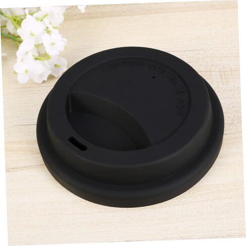 BESTOYARD Reusable Silicone Coffee Mug Lids Set of 4 with Drinking Hole and Air Vent Leak-Resistant Cup Covers for Hot and Cold Beverage Travel Cups 3.74In Diameter in Saudi Arabia