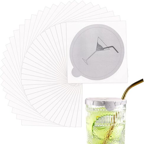 غطاء حماية للمشروبات 100 عبوة، أغطية للمشروبات لحماية الكحول، غطاء كوب عالمي لكؤوس النبيذ والأكواب. سهلة الحمل، ليلاً، بار، حفلة، (100 عبوة) in Kuwait