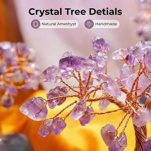 Tree of Life Healing Crystal Trees for Home Decor, Crystal Tree of Life Sister Birthday Gifts Home Decor Birthday Gift for Mom Positive Energy New House Warming Gifts for Women in Kuwait