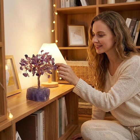 Tree of Life Healing Crystal Trees for Home Decor, Crystal Tree of Life Sister Birthday Gifts Home Decor Birthday Gift for Mom Positive Energy New House Warming Gifts for Women in Kuwait