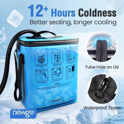 NEWGO Cold Therapy Machine with Programmable Timer for Knee & Shoulder After Replacement Surgery, Lightweight Ice Machine Compression Pad with Quiet Pump for Swelling, Injuries, Joint Pain, Arthritis in Saudi Arabia