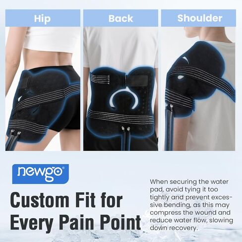 NEWGO Cold Therapy Machine with Programmable Timer for Knee & Shoulder After Replacement Surgery, Lightweight Ice Machine Compression Pad with Quiet Pump for Swelling, Injuries, Joint Pain, Arthritis in Saudi Arabia
