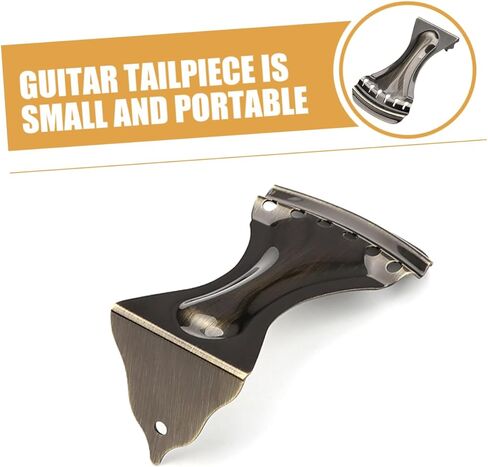 BESPORTBLE 6-String Metal Tailpiece for Guitar Acoustic and Electric Guitar Bridge Replacement Sturdy Antique Bronze Tailpiece Screws for Improved Sound in Saudi Arabia