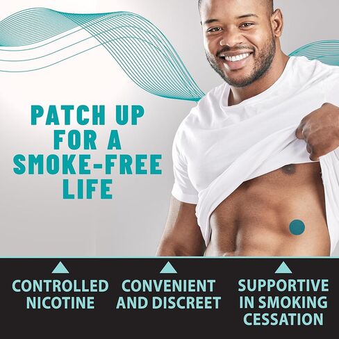 رقعات عشبية مضادة للدخان من توليفيتا - على شكل دائرة 21 ملجم (أزرق مخضر)، أقلع عن التدخين وساعد في تقليل الرغبة الشديدة في التدخين | مساعدات عشبية للإقلاع عن التدخين من أجل نمط حياة أكثر صحة - 30 رقعة in Kuwait