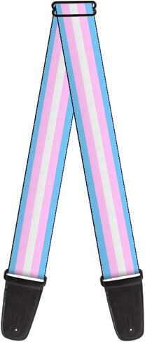 Buckle-Down Guitar Strap, Flag Transgender Baby Blue Baby Pink White, 2 Inches Wide in Kuwait