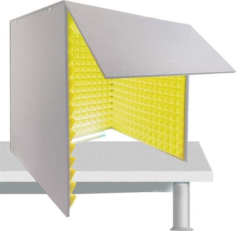 Sound Proofing Panels Sound Proof Foam Panels Vocal Booth 80 * 80 * 80CM Sound Proof Panels for Walls Portable Soundproof Booth for Recording Studio, Home, Offices,Yellow in Kuwait