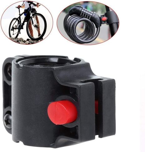 Universal Bike U-Lock Holder - Mount for Road and Mountain Bikes, Adjustable No-Drill Frame Bracket with Anti-Slip Design (Black) in Saudi Arabia