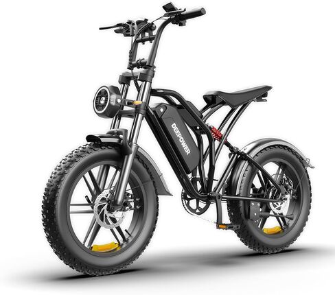 DEEPOWER S20 Electric Bike for Adults, 1500W Peak Motor, Up to 32MPH, 48V 13/20/25AH Removable Battery, 20'' Fat Tire Ebike, Long Range All-Terrain Electric Dirt Bike in Kuwait