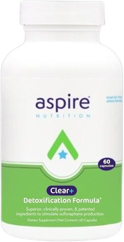 كبسولة أسباير نيوتريشن كلير+ لإزالة السموم - 60 كبسولة - كمية تكفي لمدة شهرين in Kuwait