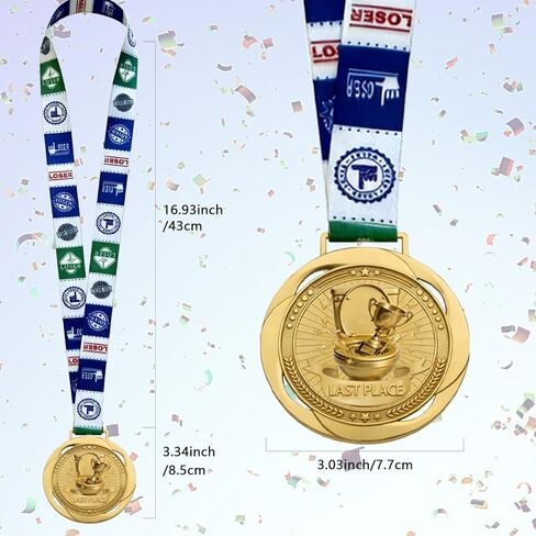 Goat Medal + Toilet Seat Last Place Medal – 3.34 Inch Funny Champion & Loser Awards for Sports, Fantasy Football, Parties, Games & Office Competitions in Kuwait