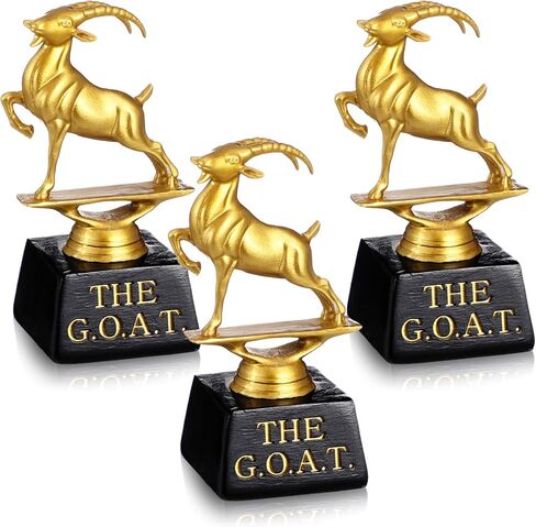 جائزة Kenning 3 Pcs Goat Trophy Award G. O. A. T أعظم على الإطلاق هدية تقدير للكأس المضحكة للرياضة Boss Coworker Friend League الفائز بجائزة البطل in Saudi Arabia