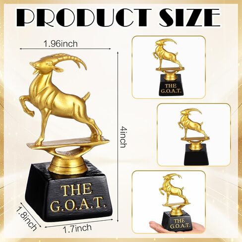 جائزة Kenning 3 Pcs Goat Trophy Award G. O. A. T أعظم على الإطلاق هدية تقدير للكأس المضحكة للرياضة Boss Coworker Friend League الفائز بجائزة البطل in Saudi Arabia