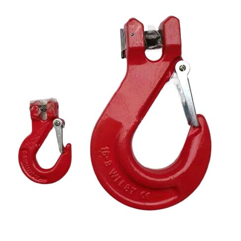 2PCS 12.5Ton Hardware Forged Alloy Steel Crane Hook Painted G80 Sheep Horn Hook with Iatch Industrial Grade Forged Boat Hardware(2T) in Saudi Arabia