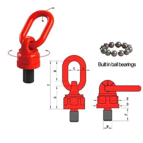 1 قطعة حلقة رفع رافعة دوارة 360 درجة لقالب الرفع مسامير تعليق عالية القوة مقاس M8 ~ M24 (M16X30mm WLL 1.12T) in Kuwait