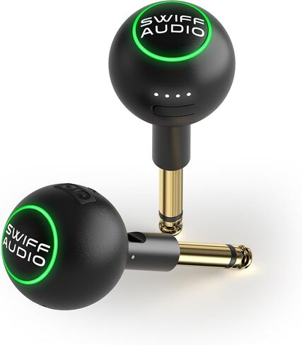 نظام جيتار لاسلكي SWIFF AUDIO WT09a، جهاز استقبال إرسال جيتار 2.4 جيجا هرتز مع 6 قنوات، محرك صوت عالي المقاومة، زمن استجابة منخفض <4 مللي ثانية، نطاق 100 قدم، مؤشر إشارة RGB، حقيبة حمل متضمنة in Kuwait